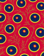 Crimson Sapphire Floral Vine Radiance Rug