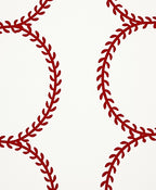 Crimson Baseball Stitchery Loops Rug