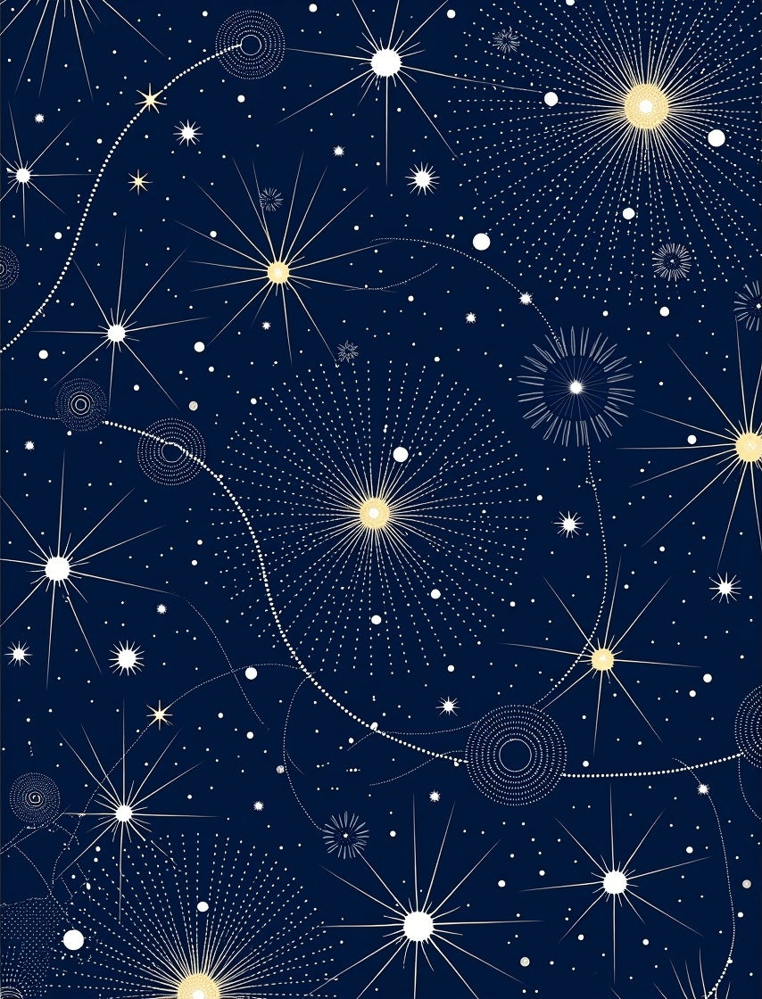Cosmic Navy Starburst Swirl Rug