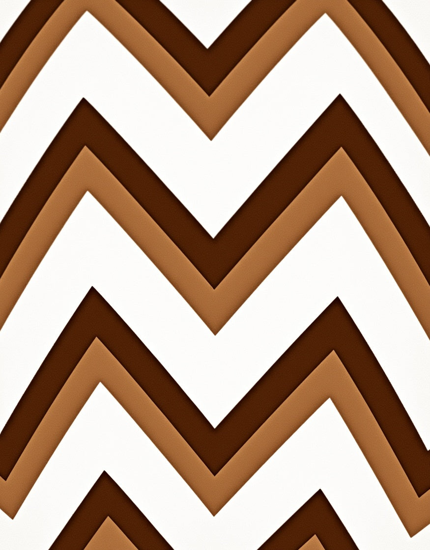 Chic Earthy Tone Chevron Layers Rug