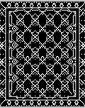 Black White Geometric Art Deco Rug