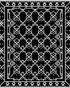Black White Geometric Art Deco Rug