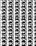 Black White Bold Abstract Faces Rug