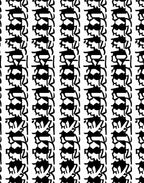 Black White Bold Abstract Faces Rug