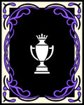 Bold Crested Trophy Black Border Rug