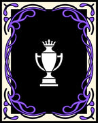 Bold Crested Trophy Black Border Rug