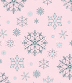 Pink Winter Snowflake Arrangement Rug