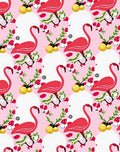 Whimsical Pink Flamingo Floral Garden Rug