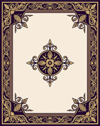 Regal Gold and Plum Medallion Rug