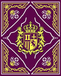 Plum and Gold Regal Crest Rug
