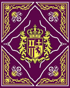 Plum and Gold Regal Crest Rug