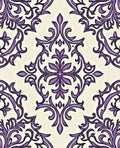 Ornate Purple Floral Medallion Rug