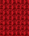 Crimson Abstract Floral Swirl Rug