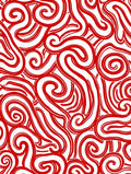 Vibrant Red Swirl Abstract Rug