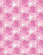 Pink Rose Garden Floral Arrangement Rug
