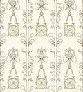 Elegant Bronze Floral Arch Border Rug