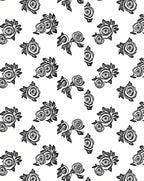 Monochromatic Rose Swirl Bouquet Arrangement Rug