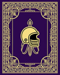 Royal Purple Gold Helmet Emblem Rug