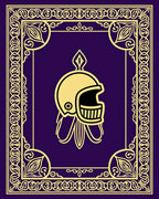 Royal Purple Gold Helmet Emblem Rug