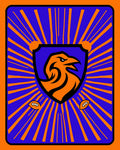 Bold Orange Eagle Shield Rug