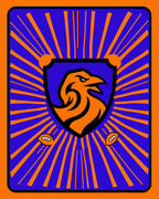 Bold Orange Eagle Shield Rug