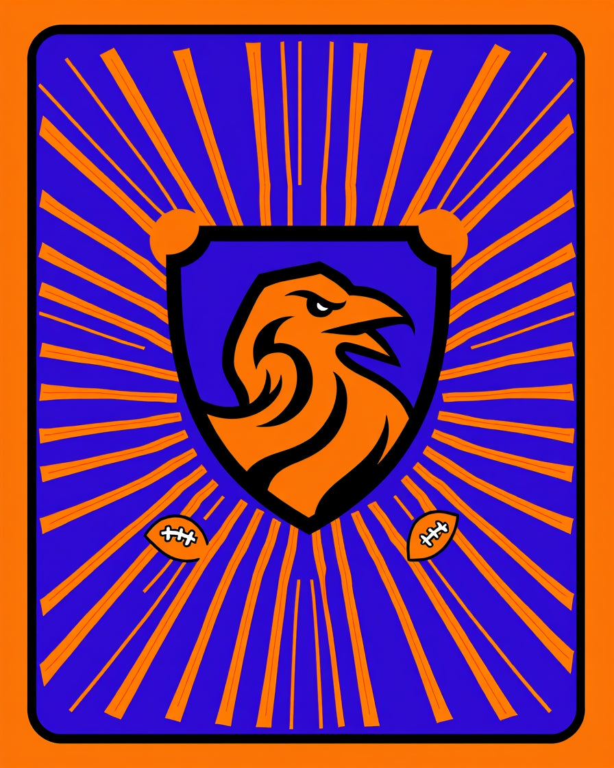 Bold Orange Eagle Shield Rug