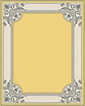 Classic Ivory Black Floral Border Rug