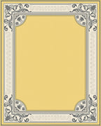 Classic Ivory Black Floral Border Rug