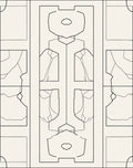 Geometric Outline Central Medallion Rug