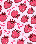 Playful Pink Strawberry Hearts Rug