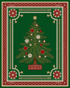 Emerald Green Christmas Tree Medallion Rug