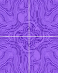 Deep Violet Swirl Mandala Rug