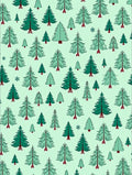 Evergreen Forest Christmas Trees Rug