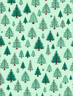 Evergreen Forest Christmas Trees Rug