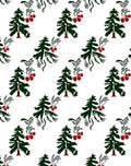 Dark Green Pine Berry Garland Rug
