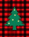 Red Black Buffalo Check Tree Rug