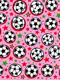 Pink Retro Soccer Star Celebration Rug