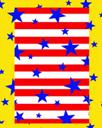 Red White Blue Stars Border Rug