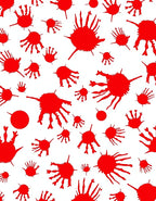 Vibrant Red Splatter Abstract Art Rug