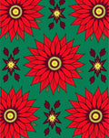 Bold Red Floral Medallion Emerald Rug