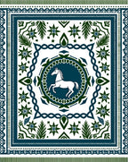 White Horse Native American Inspired Rug