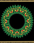 Verdant Festive Wreath Jewel Accents Rug