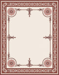 Crimson Floral Bordered Cream Rug