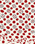 Red Polka Dots Dice Scatter Rug
