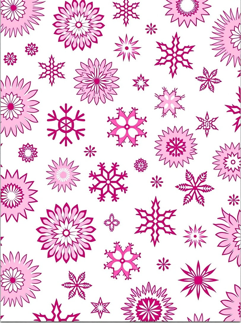Pink Snowflake Medallion Scatter Rug