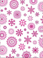 Pink Snowflake Medallion Scatter Rug