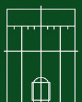 Deep Green Geometric Court Rug