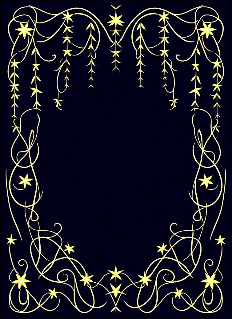 Art Nouveau inspired Golden Vine Stars Rug