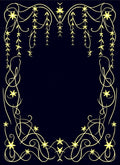 Art Nouveau inspired Golden Vine Stars Rug