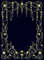 Art Nouveau inspired Golden Vine Stars Rug